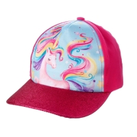 Кепка детская для девочки &laquo;Радужный единорог&raquo;, р-р. 52-54, 5-7 лет