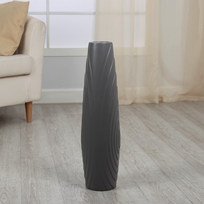 Ваза керамика напольная Ваза керамика напольная "Лайонел" 58 см, серый