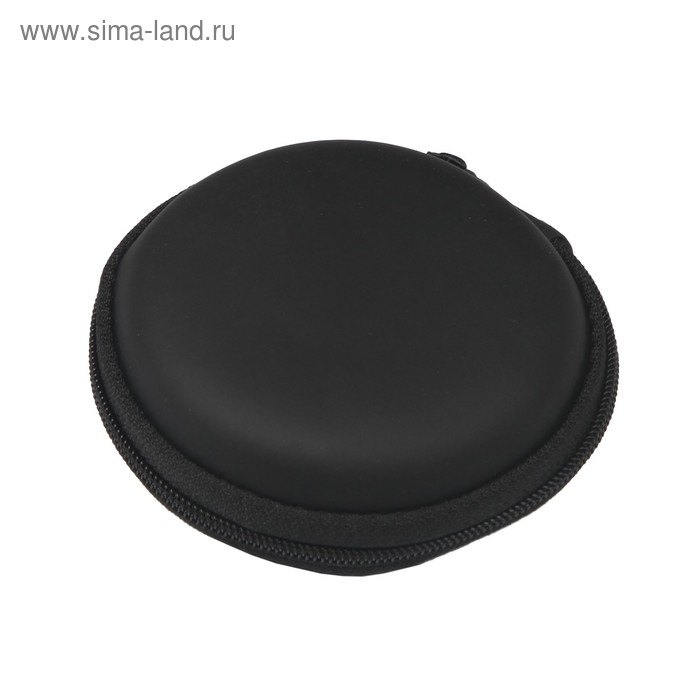 Футляр для наушников Luazon, круглый 8х8х3 см, кожзам Футляр для наушников Luazon, круглый 8х8х3 см, кожзам