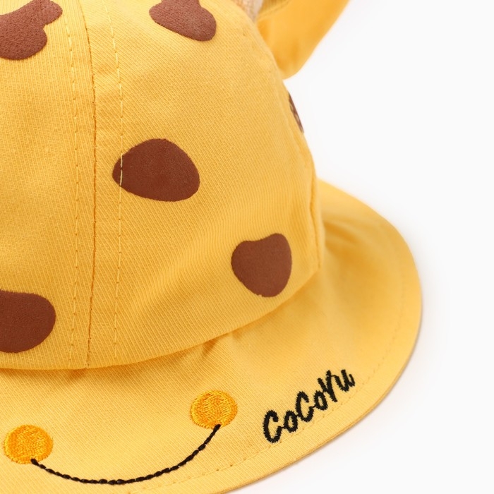 Панама для девочки "Коровка" MINAKU цвет жёлтый, р-р 50