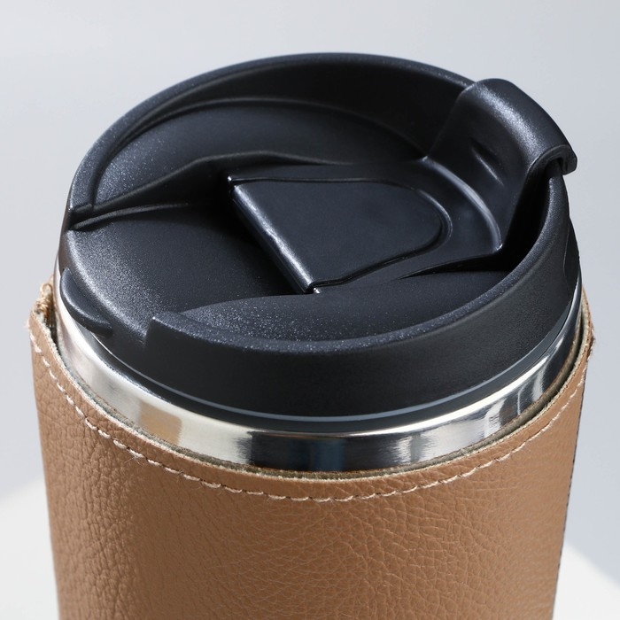 Термостакан в кожзаме &laquo;Впереди новые вершины&raquo;, 450 мл