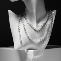 Бусы &laquo;Блеск&raquo; с жемчугом, шар №6, цвет бело-молочный, 150 см