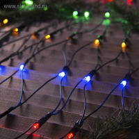 Гирлянда &laquo;Сеть&raquo; 2 х 1.5 м , IP44, УМС, тёмная нить, 192 LED, свечение мульти, 220 В