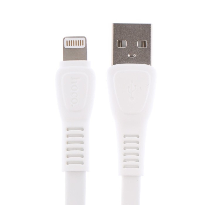 Кабель Hoco X40, USB - Lightning, 2.4 А, 1 м, плоский, белый Кабель Hoco X40, USB - Lightning, 2.4 А, 1 м, плоский, белый