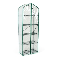 Парник-стеллаж, 5 полок, 190 &times; 65 &times; 40 см, металлический каркас d = 16 мм, чехол спанбонд 60 г/м&sup2;, дверь из плёнки 100 мкм