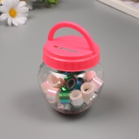 Клейкая лента пластик в банке "Перл. Белый и зелёный" н-р 40 шт 1,2 см, дл.0,9 м 7х7х9 см Клейкая лента пластик в банке "Перл. Белый и зелёный" н-р 40 шт 1,2 см, дл.0,9 м 7х7х9 см