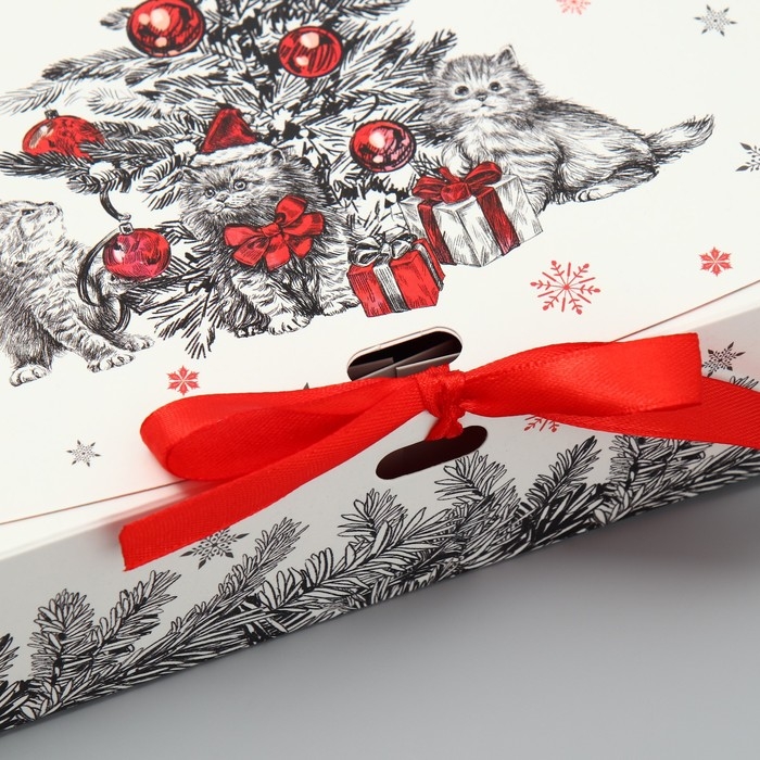 Коробка подарочная новогодняя складная двухсторонняя &laquo;Тепла и уюта &raquo;, 20 х 18 х 5 см, Новый год