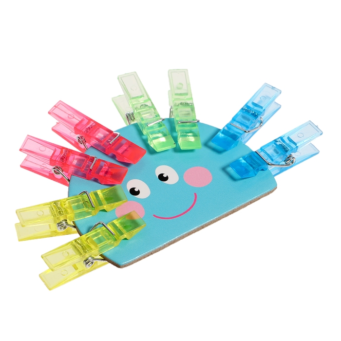 IQ Многоразовые карточки &laquo;Весёлые зверушки&raquo;, с прищепками, 4+