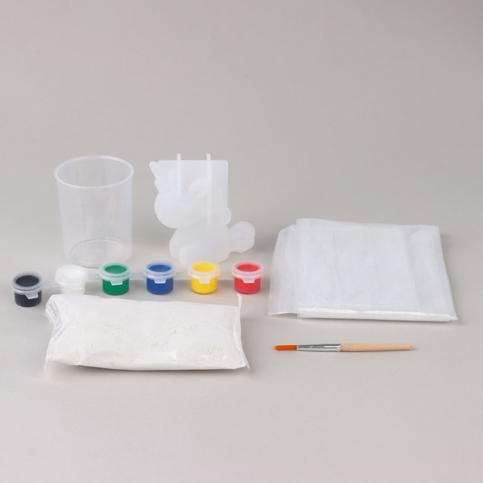 Фигурка гипсовая под раскраску своими руками &laquo;Гипсовая единорожка&raquo;, 6 х 4 см, набор для создания