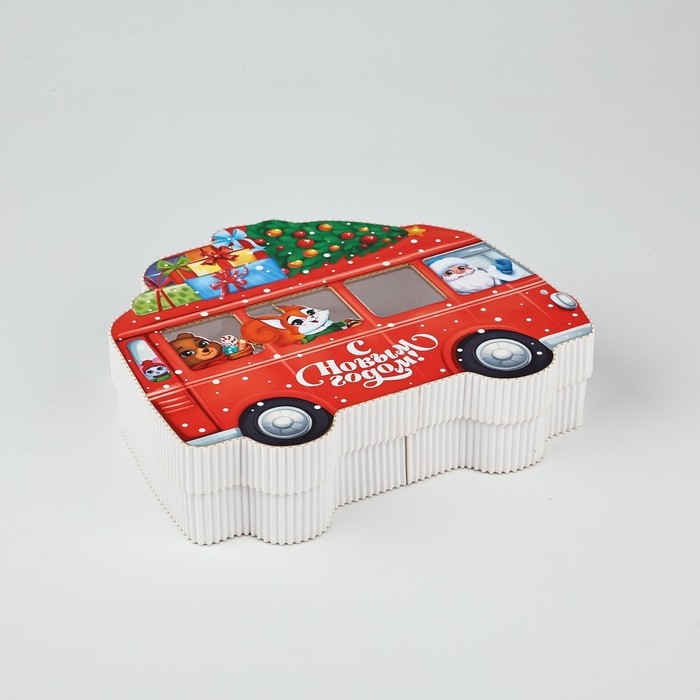 Коробка подарочная «Весёлая компания», 21 х 18 х 5 см, Новый год Коробка подарочная «Весёлая компания», 21 х 18 х 5 см, Новый год