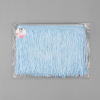 Тесьма декоративная «Бахрома», 15 см, 5 ± 0,5 м, цвет небесно-голубой Тесьма декоративная «Бахрома», 15 см, 5 ± 0,5 м, цвет небесно-голубой