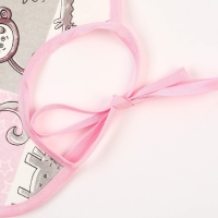 Нагрудник из нетканого полотна с ПВХ покрытием &laquo;Мультики&raquo;, цвет розовый, р-р. 20х22см