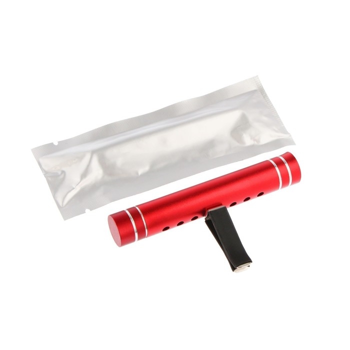 Ароматизатор в дефлектор Grand Caratt, металл, 8 см, лимон, красный