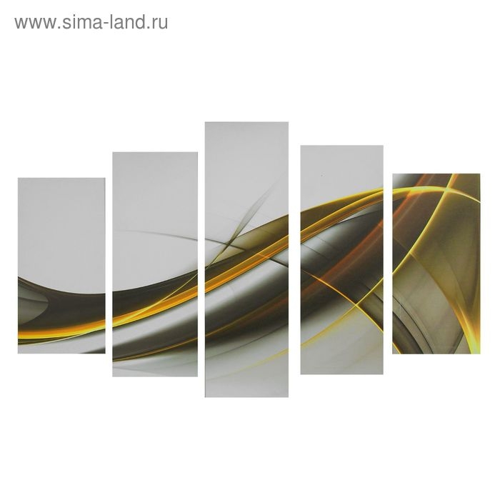 Картина модульная на подрамнике "3D линии" 80*140 см