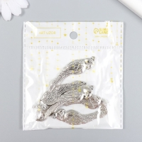 Декор для творчества металл "Попугай" набор 6 шт серебро 1,6х5,5 см Декор для творчества металл "Попугай" набор 6 шт серебро 1,6х5,5 см