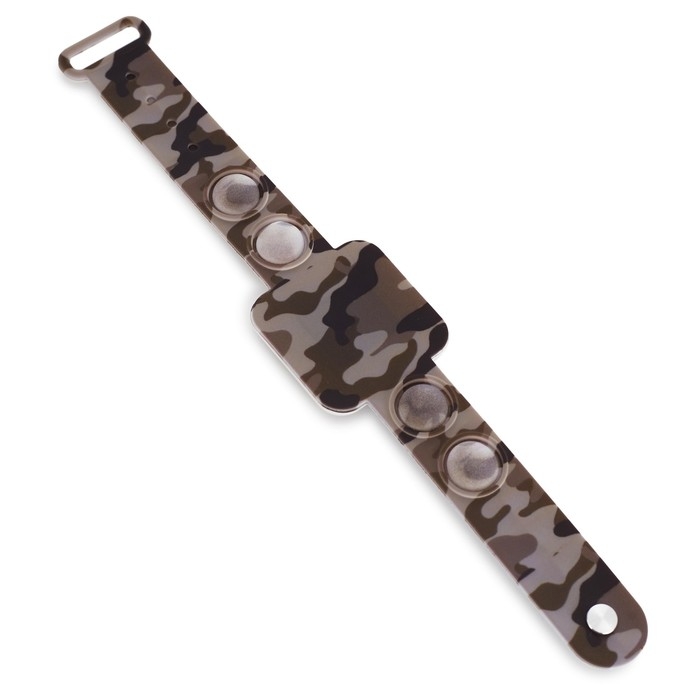 Часы наручные электронные, детские, Часы наручные электронные, детские, "Камуфляж", ремешок pop-it, l-25.4 см