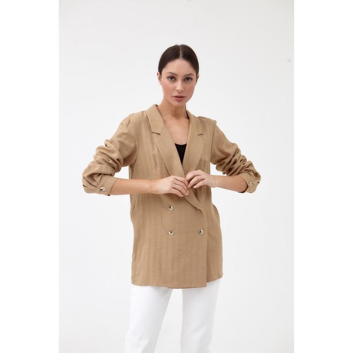 Жакет женский двубортный MIST р. 44, бежевый Жакет женский двубортный MIST р. 44, бежевый