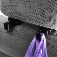 Крючок на подголовник, набор 2 шт, чёрный Крючок на подголовник, набор 2 шт, чёрный