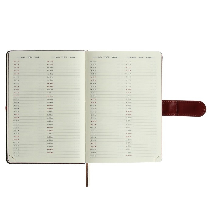 Ежедневник датированный 2024 A5 176 листов, deVENTE.Chelsea, твёрдая обложка из искусственной кожи, коричневый срез, магнитный хлястик, ляссе, кремовый блок 70 г/м2, коричневый Ежедневник датированный 2024 A5 176 листов, deVENTE.Chelsea, твёрдая обложка из искусственной кожи, коричневый срез, магнитный хлястик, ляссе, кремовый блок 70 г/м2, коричневый