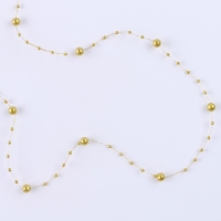 Леска для декора с бусинками, длина — 4,8 м, цвет золотой Леска для декора с бусинками, длина — 4,8 м, цвет золотой