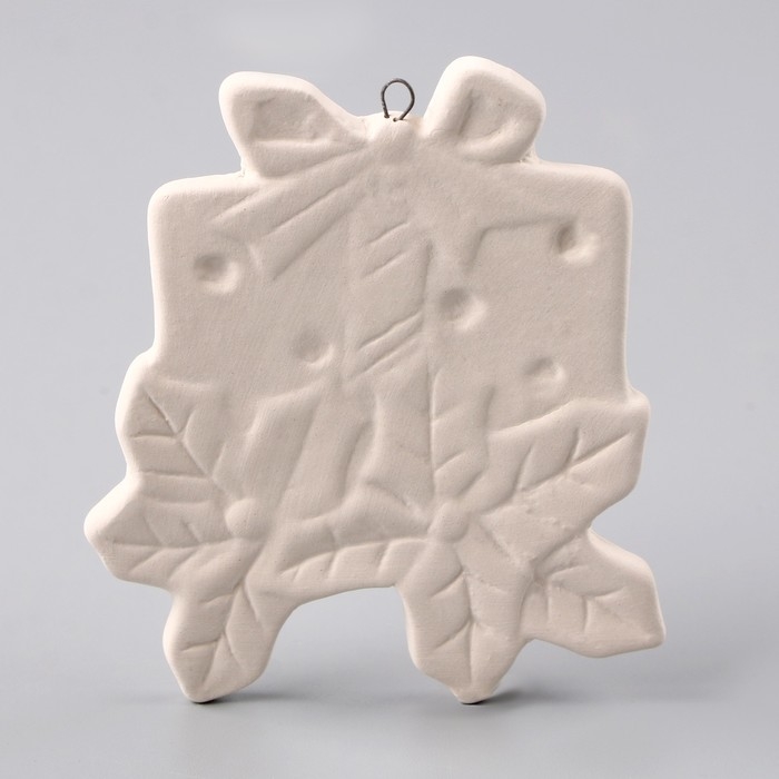 Новый год! Ёлочное украшение под раскраску &laquo;Подарок&raquo; с подвесом, кисть