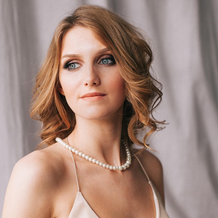 Бусы &laquo;Классик&raquo; шар №8,14, цвет белый, L= 40 см