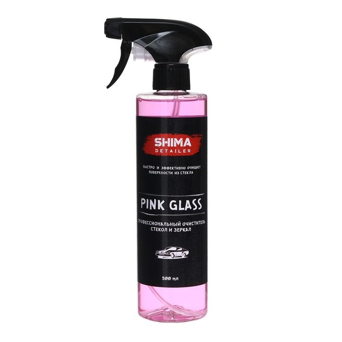Профессиональный очиститель стекол и зеркал SHIMA DETAILER PINK GLASS, 500 мл
