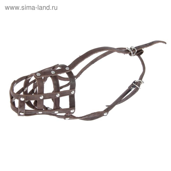 Намордник кожаный Зооник №5, немецкая овчарка,терьер (длина по носу 11 см, обхват морды 36 см), микс Намордник кожаный Зооник №5, немецкая овчарка,терьер (длина по носу 11 см, обхват морды 36 см), микс