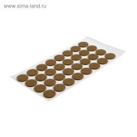 Подпятник войлочный d=24 мм, 32 шт., коричневый