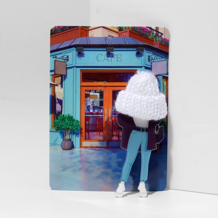 Брошь &laquo;Девочка&raquo; в джинсах, цветная в серебре