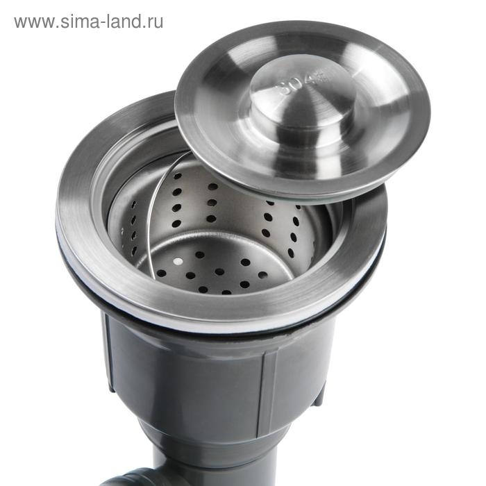 Мойка кухонная GERHANS K37843-S, врезная, двойная, 780х430х220 мм, с сифоном, S = 3.0 и 0.8 мм, глянцевая Мойка кухонная GERHANS K37843-S, врезная, двойная, 780х430х220 мм, с сифоном, S = 3.0 и 0.8 мм, глянцевая