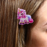 Заколка для волос вертящаяся &laquo;Единорожек&raquo;, 4 х 3 см