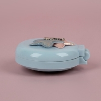 Расчёска массажная &laquo;Мягкие зверята&raquo;, складная, с зеркалом, d = 7,5 см, рисунок МИКС