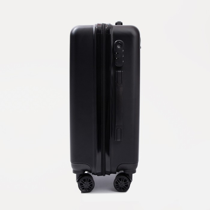 Чемодан малый 36 л (S), отдел на молнии, кодовый замок, цвет чёрный