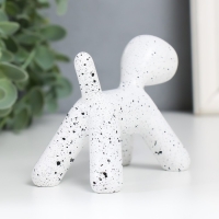 Сувенир полистоун "Собака" белый в крапинку 10х7,8х5,4 см Сувенир полистоун "Собака" белый в крапинку 10х7,8х5,4 см