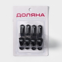 Крючки самоклеящиеся Доляна &laquo;Классик&raquo;, 4 шт, цвет чёрный