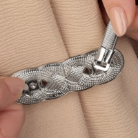 Подхват для штор &laquo;Плетение&raquo;, 2 &times; 33 см, цвет серебряный