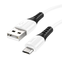 Кабель Hoco X82, MicroUSB - USB, 2.4 А, 1 м, оплётка силикон, белый Кабель Hoco X82, MicroUSB - USB, 2.4 А, 1 м, оплётка силикон, белый