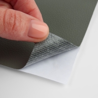 Искусственная кожа, с клеевой основой, 137 &times; 50 см, 0,5 мм, цвет серый