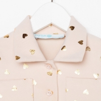 Платье детское KAFTAN "Сердечки", р. 28 (86-92), бежевый Платье детское KAFTAN "Сердечки", р. 28 (86-92), бежевый