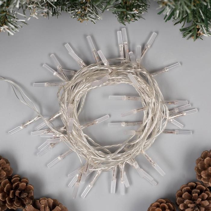Гирлянда «Нить» 5 м с насадками «Звёздочки», IP20, прозрачная нить, 50 LED, свечение мульти, 8 режимов, 220 В Гирлянда «Нить» 5 м с насадками «Звёздочки», IP20, прозрачная нить, 50 LED, свечение мульти, 8 режимов, 220 В