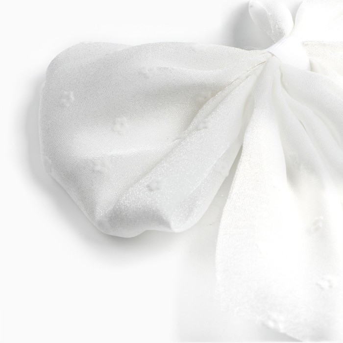 Выпускной. Бант для волос на резинке, белый, 18х15 см, Минни Маус