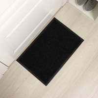 Коврик влаговпитывающий придверный с окантовкой Доляна &laquo;Стандарт&raquo;, 40&times;60 см, цвет чёрный