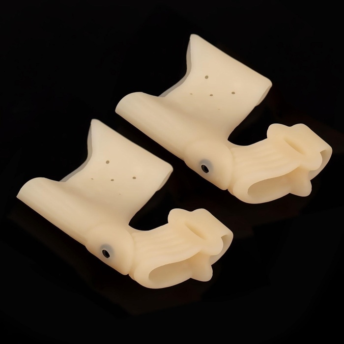 Бандаж на стопу, силиконовый, с корректором, с магнитами, 7,5 &times; 7 см, цвет бежевый