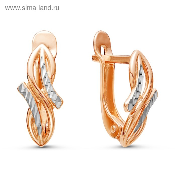 Серьги позолота «Бесконечность» с алмазной резкой Серьги позолота «Бесконечность» с алмазной резкой