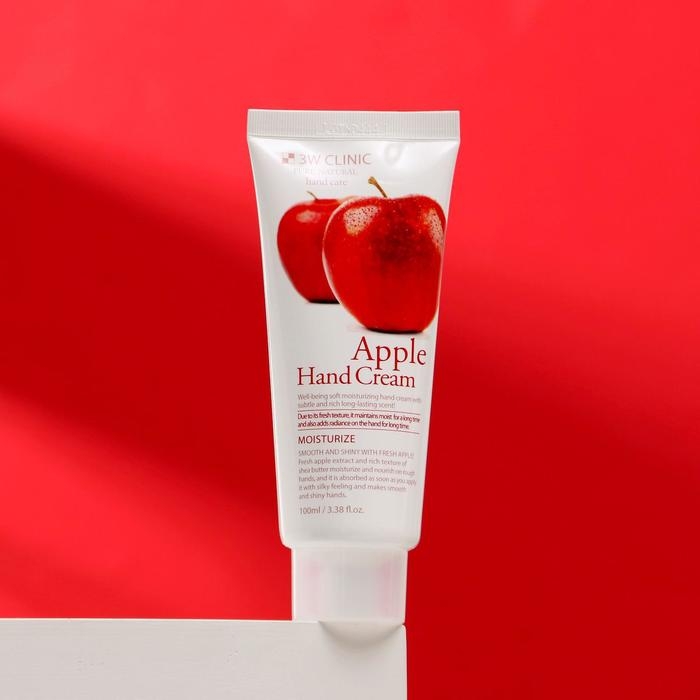 Увлажняющий крем для рук с экстрактом яблока 3W CLINIC Moisturizing Apple Hand Cream, 100 мл Увлажняющий крем для рук с экстрактом яблока 3W CLINIC Moisturizing Apple Hand Cream, 100 мл