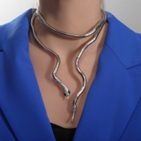 Колье-трансформер &laquo;Змея&raquo;, цвет чернёное серебро, 90 см