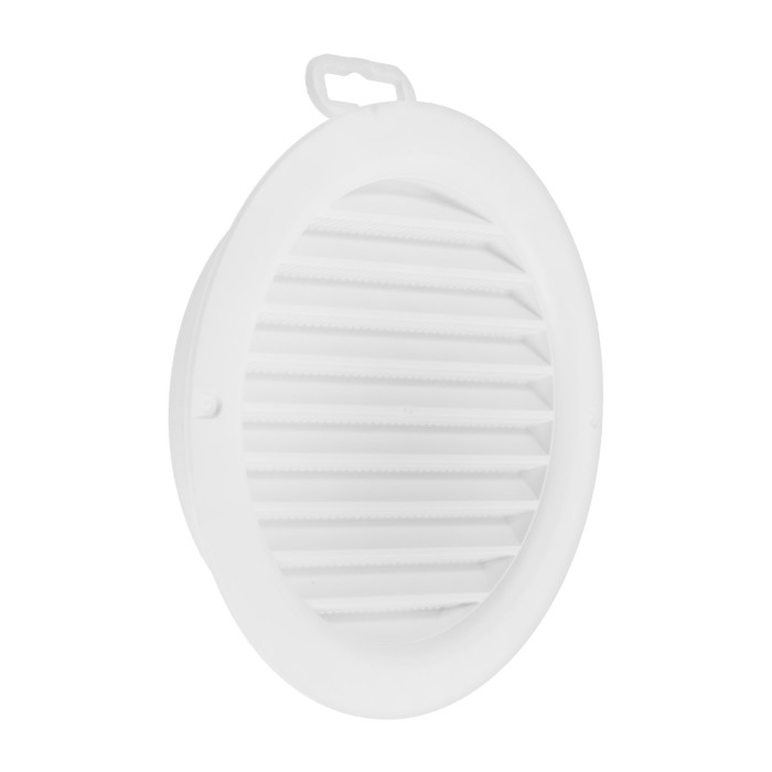 Решетка вентиляционная ZEIN, d=125 мм, круглая, с сеткой, с фланцем, неразъемная