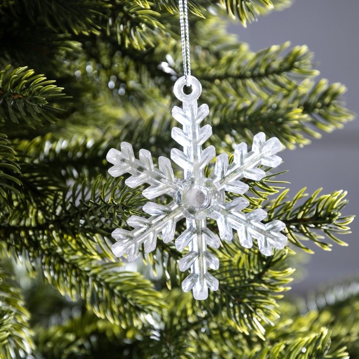 Ёлочная игрушка &laquo;Снежинка&raquo;, от батареек, свечение мульти (RGB)