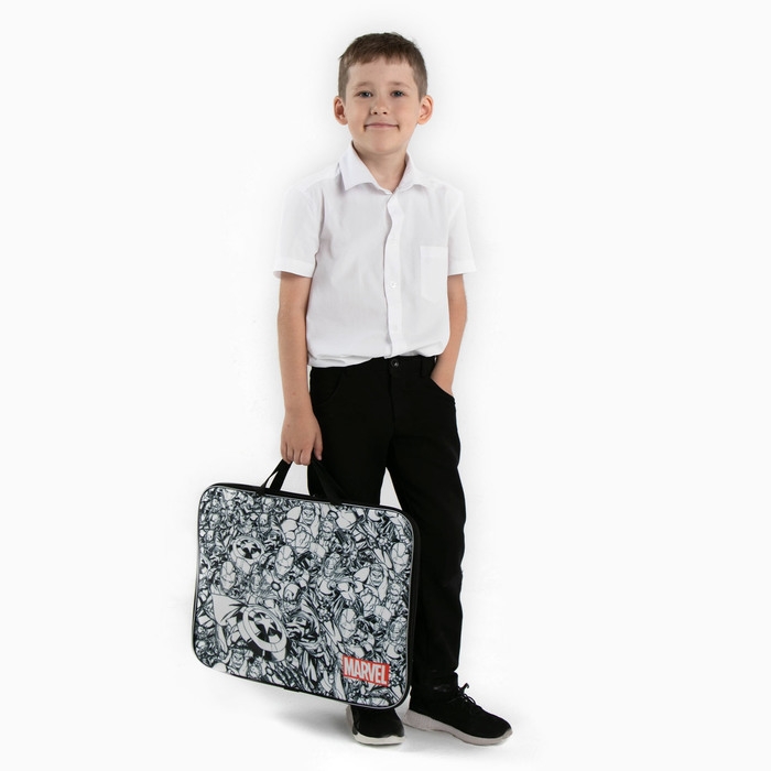 Папка для черчения и рисунков А3, 470х350х20 мм с ручками, текстильная,Мстители Папка для черчения и рисунков А3, 470х350х20 мм с ручками, текстильная,Мстители